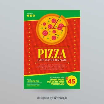Plantilla de folleto de pizza