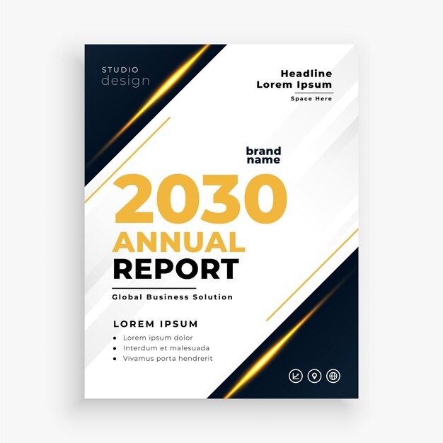 plantilla de folleto de portada de libro corporativo para impresión de A4