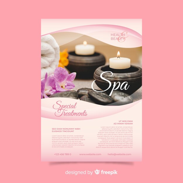 Plantilla de folleto de spa