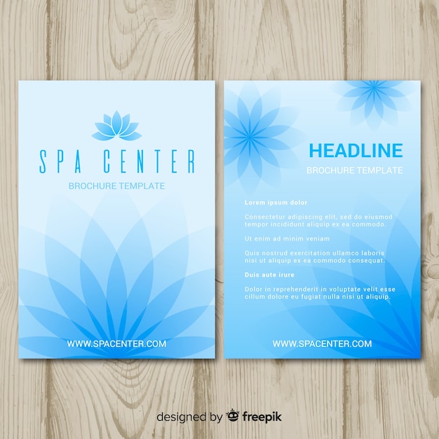 Vector gratuito plantilla de folleto de spa