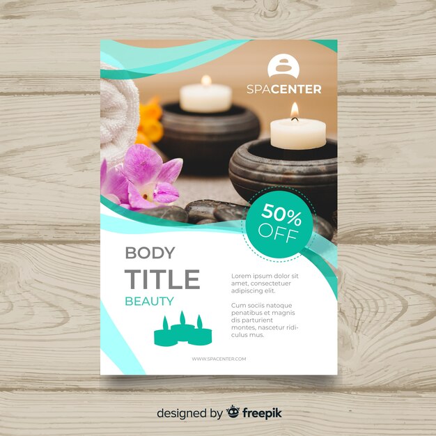 Plantilla de folleto de spa