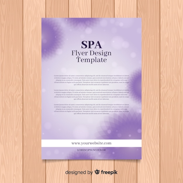 Vector gratuito plantilla de folleto de spa