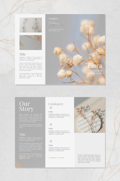 Plantilla de folleto de tienda de flores