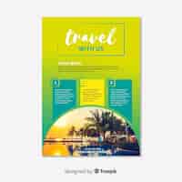 Vector gratuito plantilla de folleto de viaje