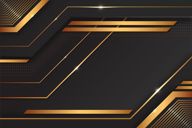 Plantilla de fondo degradado dorado negro degradado elegante