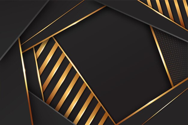 Plantilla de fondo degradado dorado negro degradado elegante