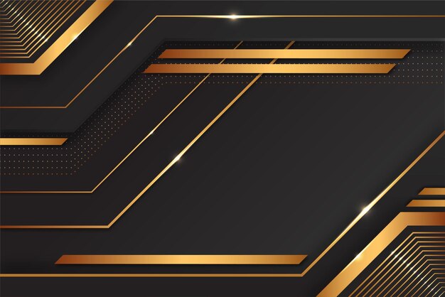 Plantilla de fondo degradado dorado negro degradado elegante