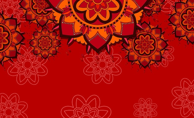 Vector gratuito plantilla de fondo con diseños de mandala