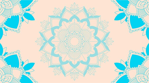 Plantilla de fondo con diseños de mandala