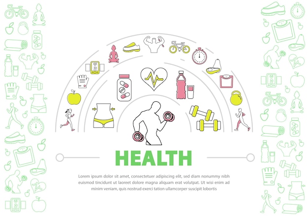 Plantilla de fondo de estilo de vida saludable