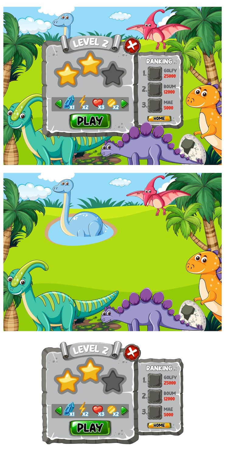 Vector gratuito una plantilla de fondo de juego con elementos.