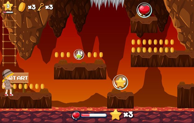 Plantilla de fondo de juego de plataforma