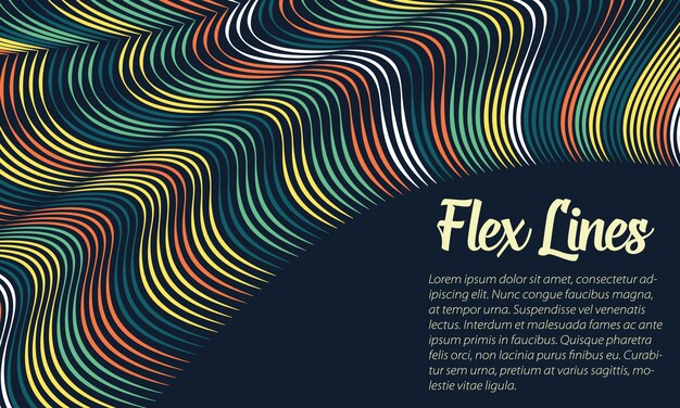 plantilla de fondo de líneas onduladas de colores