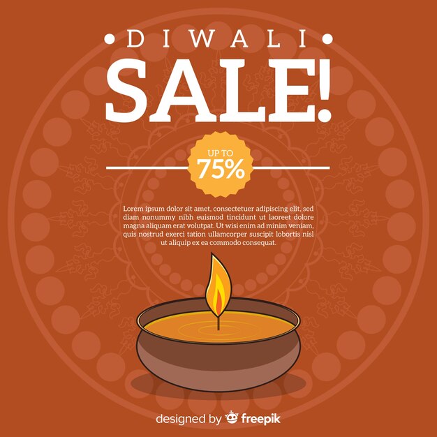 Plantilla de fondo de rebajas de  diwali 