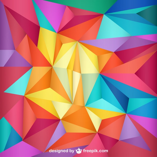 Plantilla de fondo con triángulos de colores