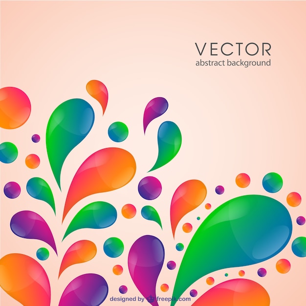 Vector gratuito plantilla con formas abstractas de pintura