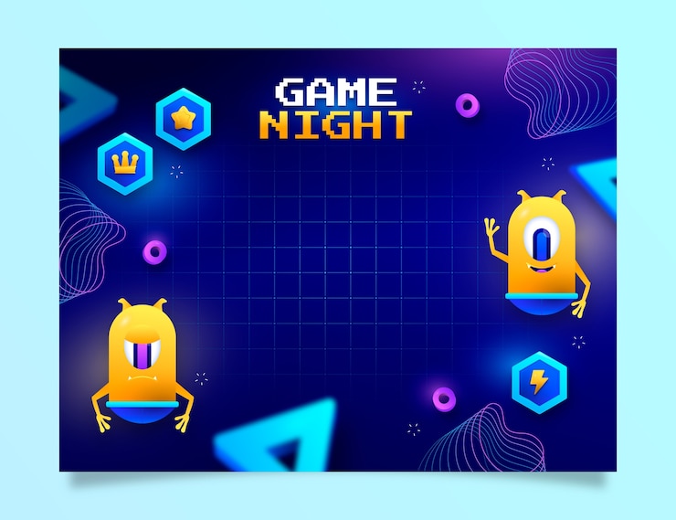 Vector gratuito plantilla de fotocall de la noche del juego