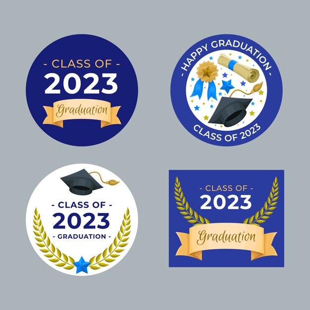 Plantilla de graduación dibujada a mano
