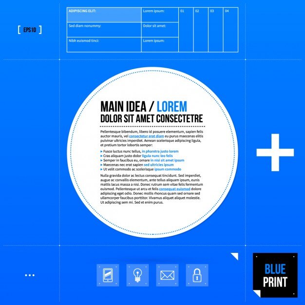 Plantilla gráfica azul Infografía