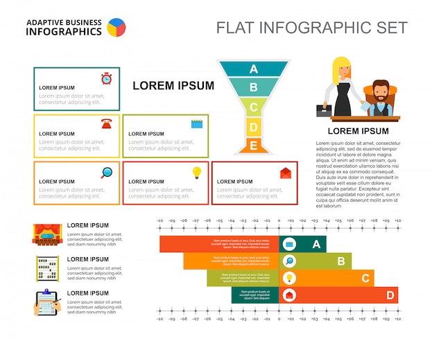 Plantilla de gráfico de barras de estrategia empresarial para presentación