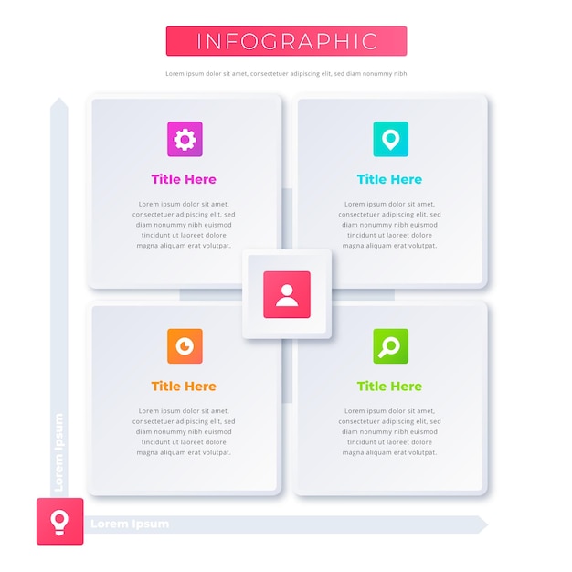 Vector gratuito plantilla de gráfico de matriz