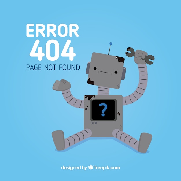 Plantilla hecha a mano de error 404