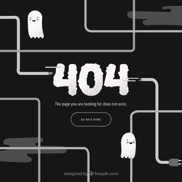 Plantilla hecha a mano de error 404