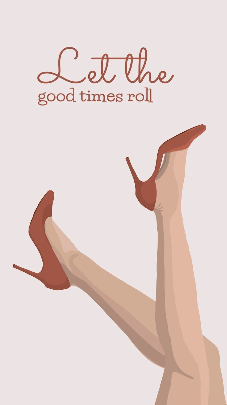 Vector gratuito plantilla de historia de instagram femenina rosa, ilustración de moda de tacones con vector de cita