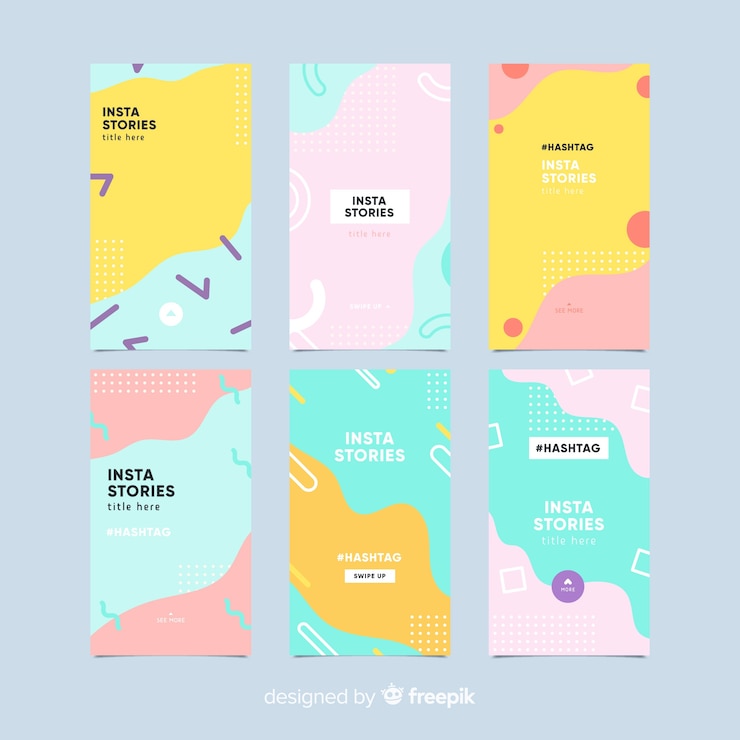 Vector gratuito plantilla de historias abstractas de instagram