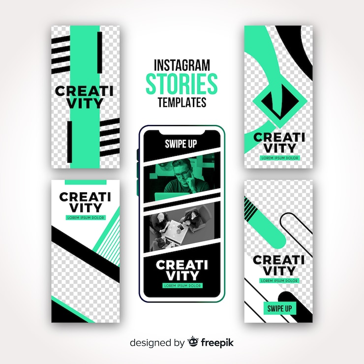 Vector gratuito plantilla de las historias de instagram