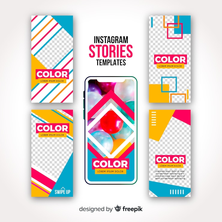 Vector gratuito plantilla de historias de instagram