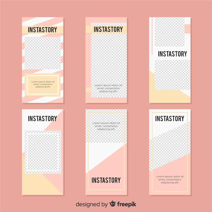 Vector gratuito plantilla de las historias de instagram