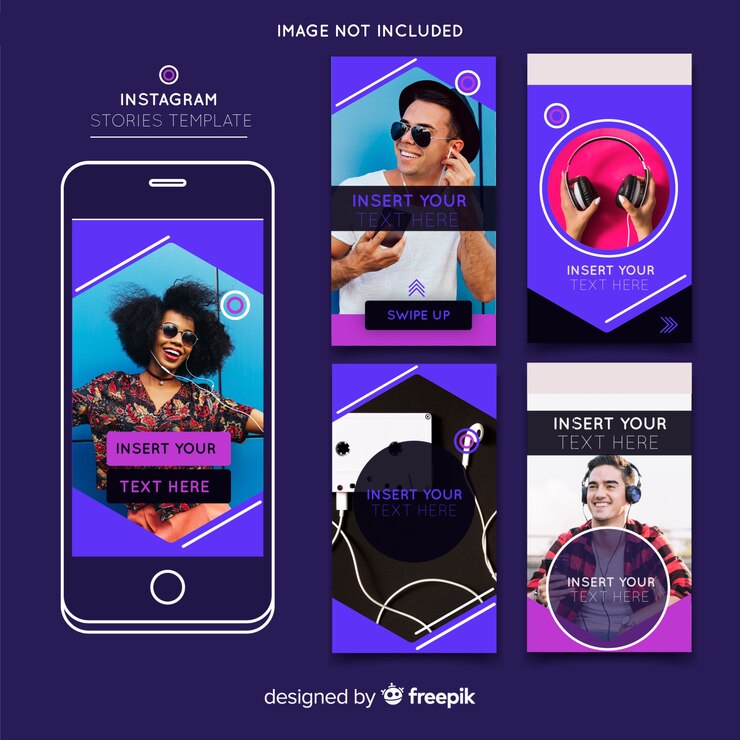 Vector gratuito plantilla de historias de instagram