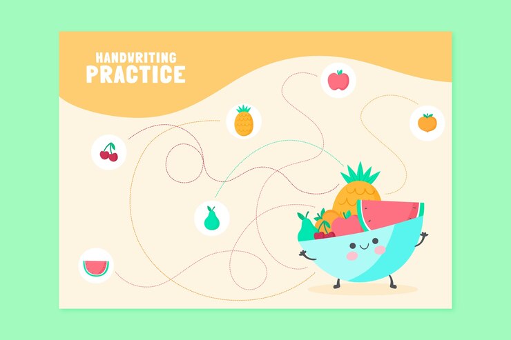 Vector gratuito plantilla de hoja de trabajo de rastreo dibujada a mano