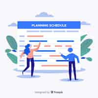 Vector gratuito plantilla de horario de planificación