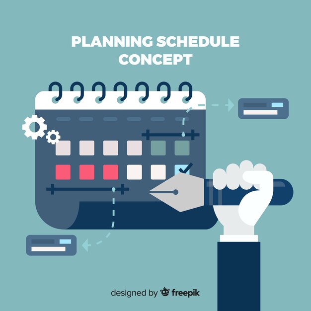 Plantilla de horario de planificación
