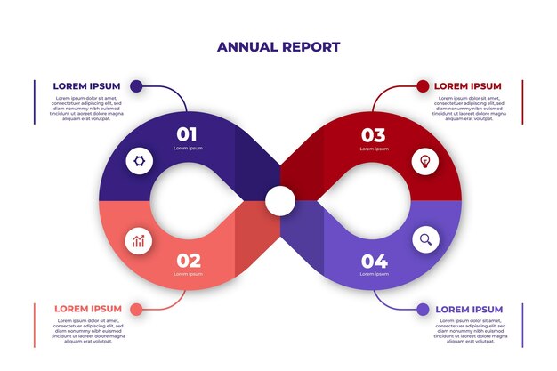 Plantilla de infografía bucle infinito