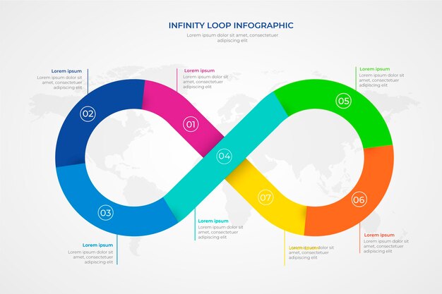 Plantilla de infografía bucle infinito
