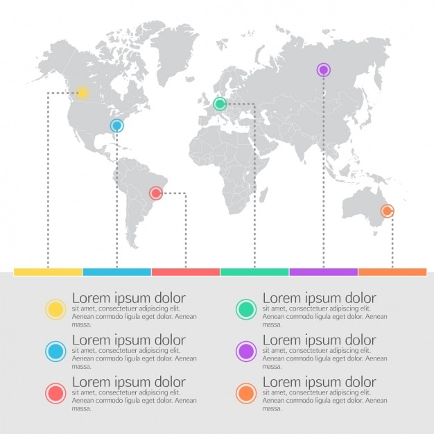 Vector gratuito plantilla de infografía a color