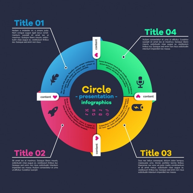 Vector gratuito plantilla de infografía a color