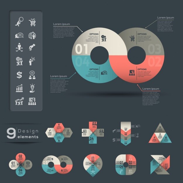 Plantilla de infografía a color