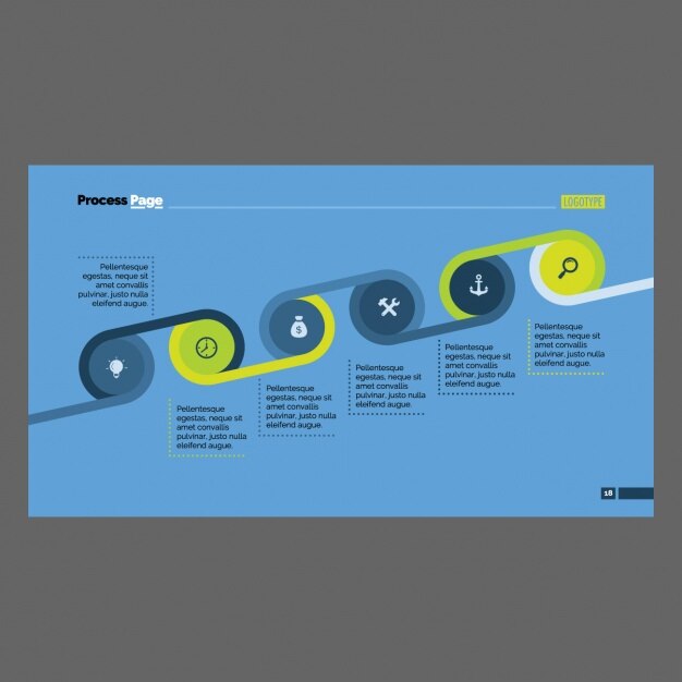 Plantilla de infografía a color