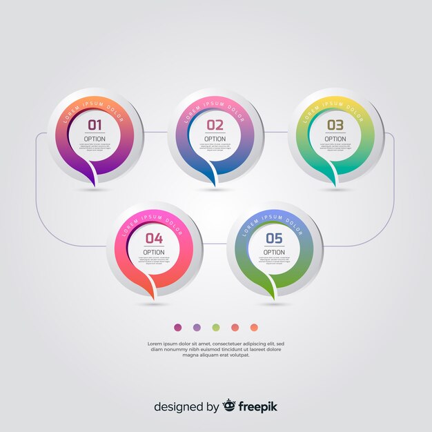 Plantilla infografía colorida diseño plano