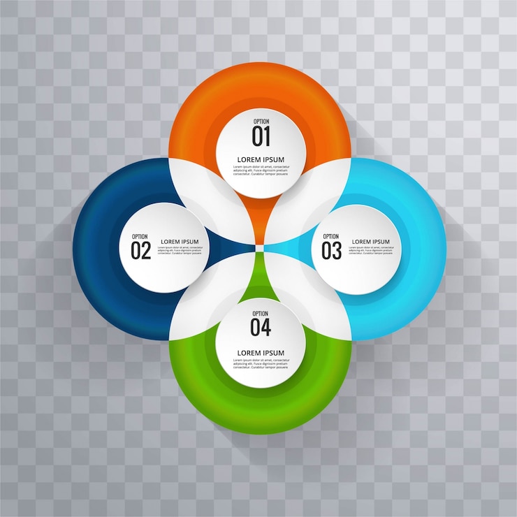 Vector gratuito plantilla de infografía colorida
