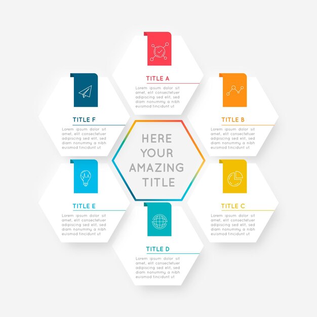 Plantilla de infografía colorida