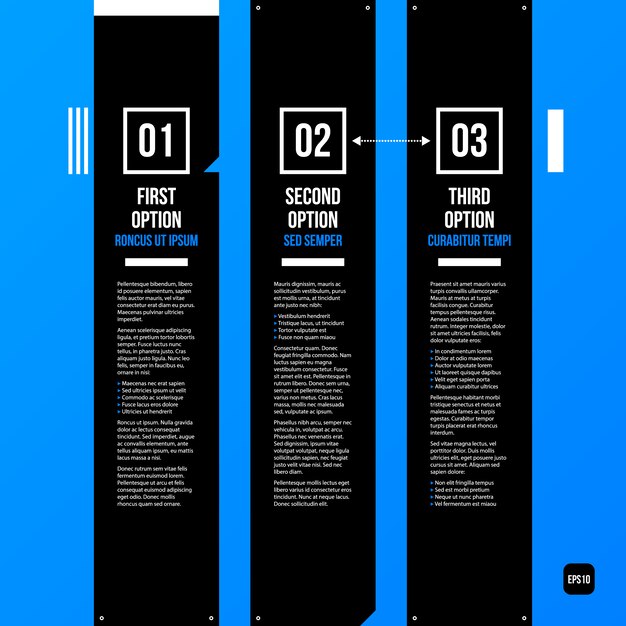 Plantilla de infografía con columnas