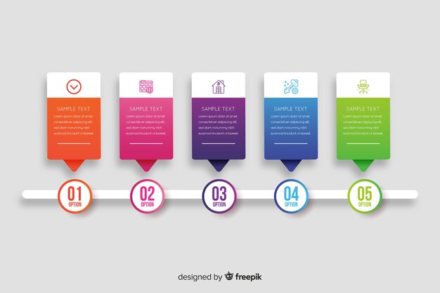 Plantilla de infografía corporativa empresarial, composición de elementos infográficos