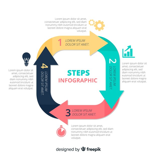 Plantilla de infografía corporativa empresarial, composición de elementos infográficos