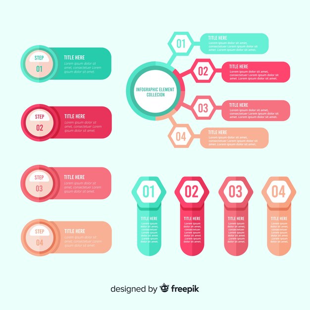 Plantilla de infografía corporativa empresarial, composición de elementos infográficos