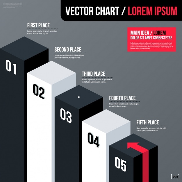 Vector gratuito plantilla de infografía con cuadrados